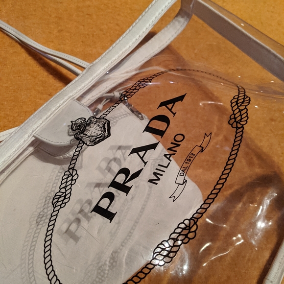 Prada Handbags - Prada Clear Tote with matching wristlet